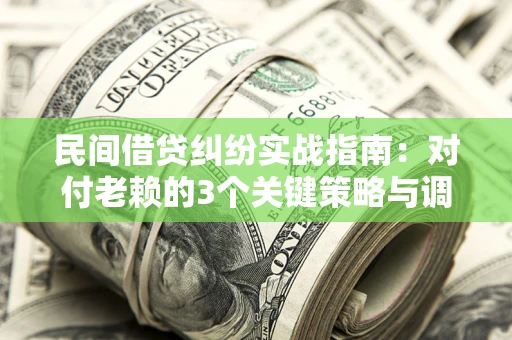 武汉民间借贷纠纷实战指南：对付老赖的3个关键策略与调解盲区解析