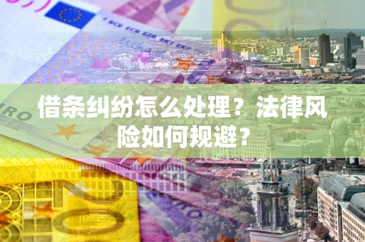 武汉借条纠纷怎么处理？法律风险如何规避？