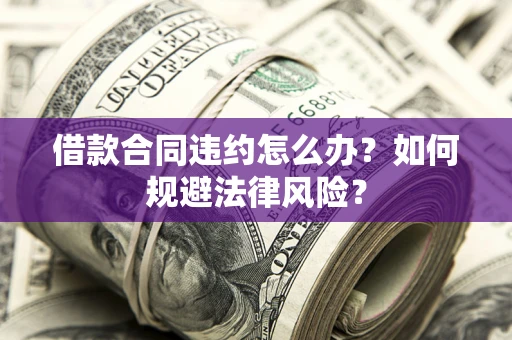武汉借款合同违约怎么办？如何规避法律风险？